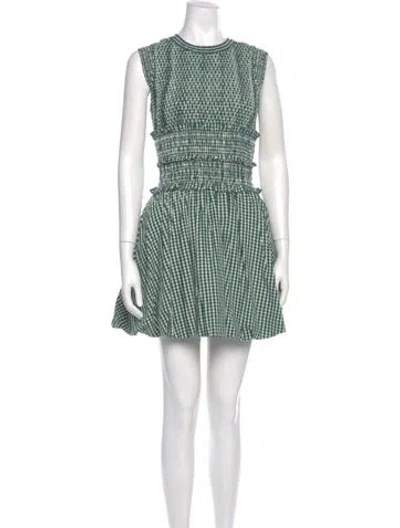Pre-owned Hunter Printed Mini Dress In Green