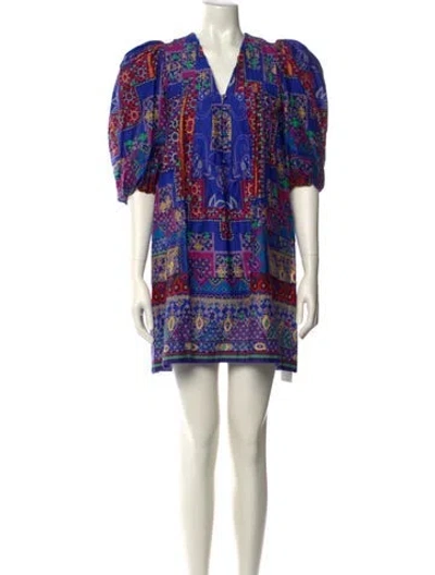 Pre-owned Hunter Printed Mini Dress In Multi