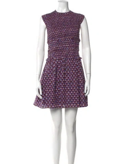 Pre-owned Hunter Printed Mini Dress In Multi