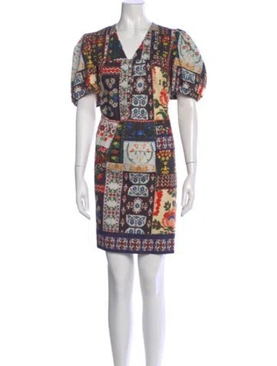 Pre-owned Hunter Printed Mini Dress In Multi