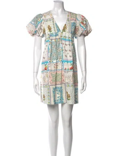 Pre-owned Hunter Printed Mini Dress In Multi