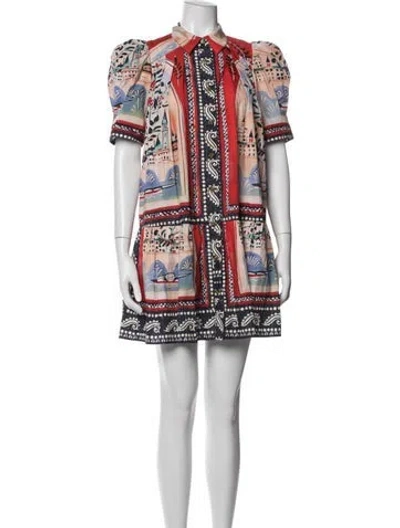 Pre-owned Hunter Printed Mini Dress In Multi