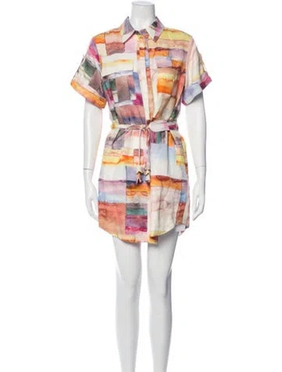 Pre-owned Hunter Printed Mini Dress In Multi
