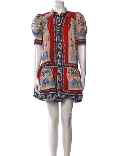 Pre-owned Hunter Printed Mini Dress In Multicolor