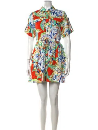 Pre-owned Hunter Printed Mini Dress In Multicolor