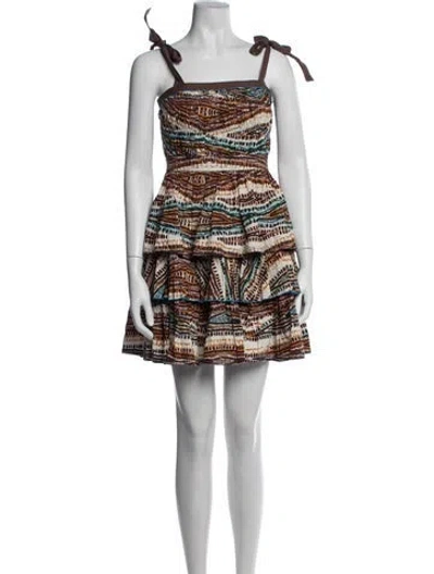 Pre-owned Hunter Printed Mini Dress In Multicolor