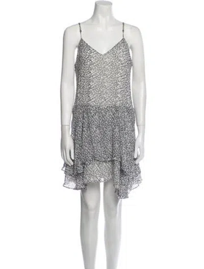 Pre-owned Hunter Printed Mini Dress In Neutral