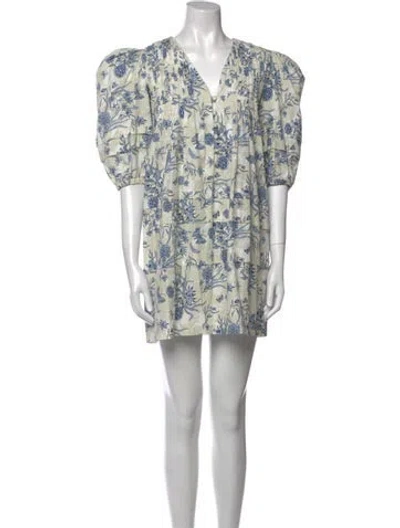 Pre-owned Hunter Printed Mini Dress In Neutral