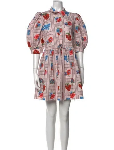 Pre-owned Hunter Printed Mini Dress In Neutral