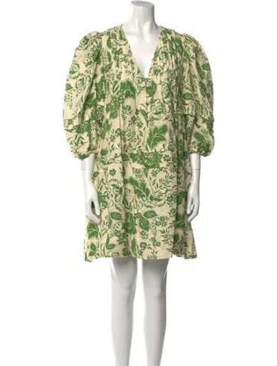 Pre-owned Hunter Printed Mini Dress In Neutral