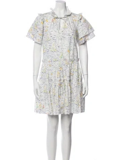 Pre-owned Hunter Printed Mini Dress In Neutral