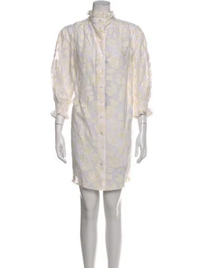 Pre-owned Hunter Printed Mini Dress In Neutral