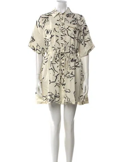 Pre-owned Hunter Printed Mini Dress In Neutral