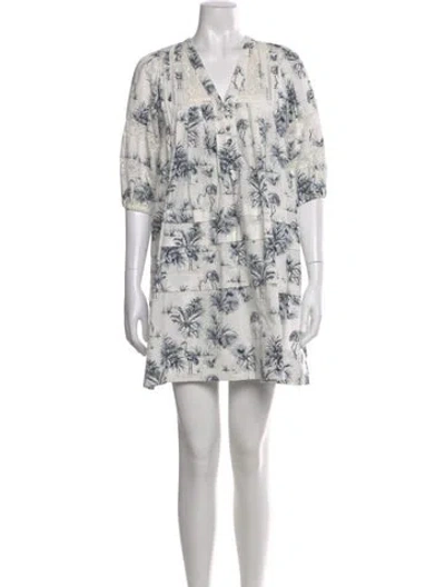 Pre-owned Hunter Printed Mini Dress In Neutral