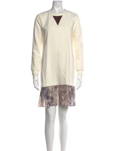 Pre-owned Hunter Printed Mini Dress In Neutral