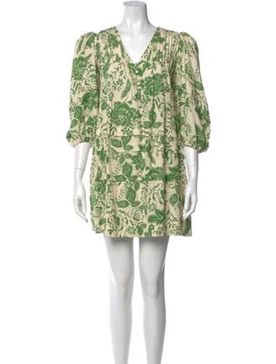 Pre-owned Hunter Printed Mini Dress In Neutrals