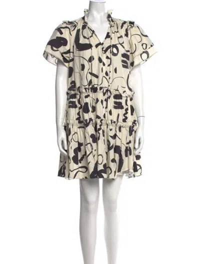 Pre-owned Hunter Printed Mini Dress In Neutrals