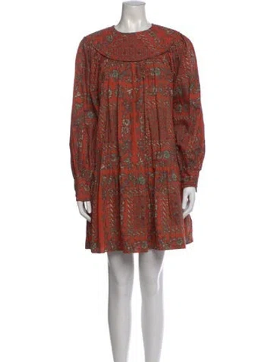 Pre-owned Hunter Printed Mini Dress In Orange