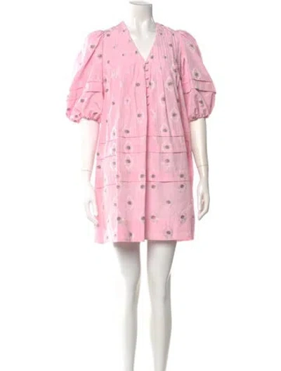 Pre-owned Hunter Printed Mini Dress In Pink
