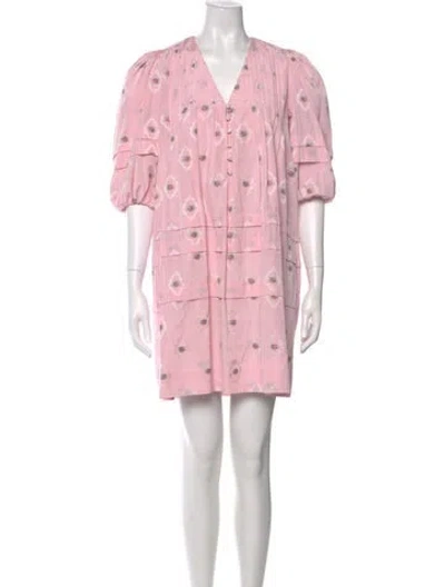 Pre-owned Hunter Printed Mini Dress In Pink