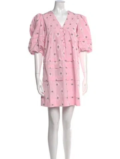 Pre-owned Hunter Printed Mini Dress In Pink