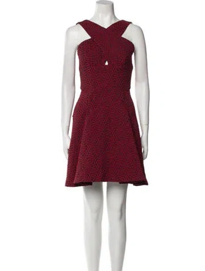 Pre-owned Hunter Printed Mini Dress In Red