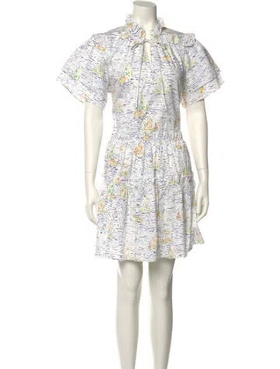 Pre-owned Hunter Printed Mini Dress W/ Tags In Multi