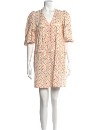 Pre-owned Hunter Printed Mini Dress W/ Tags In Orange