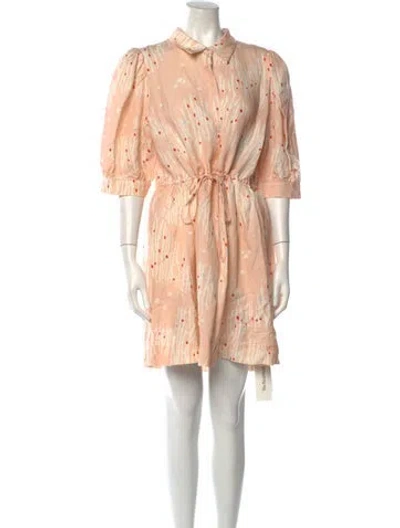 Pre-owned Hunter Printed Mini Dress W/ Tags In Pink