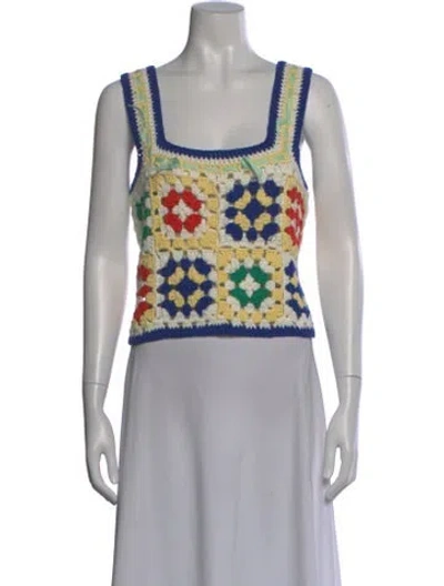 Pre-owned Hunter Printed Scoop Neck Sweater In Multi