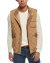 Hunter Quilted Utility Vest In Brown