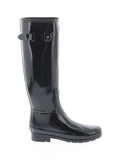 Pre-owned Hunter Rain Boots In Black