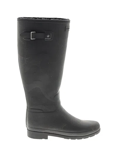 Pre-owned Hunter Rain Boots In Black