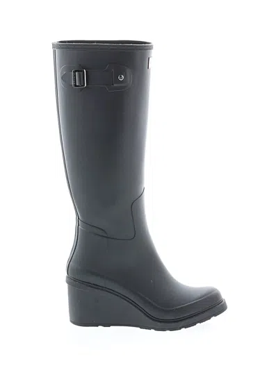 Pre-owned Hunter Rain Boots In Black