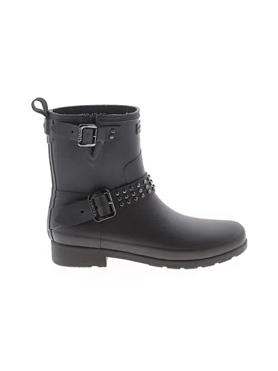 Pre-owned Hunter Rain Boots In Black