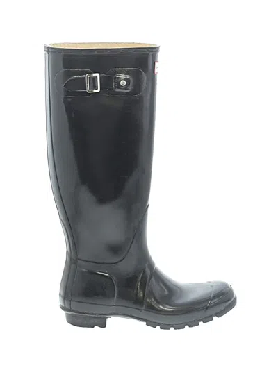 Pre-owned Hunter Rain Boots In Black