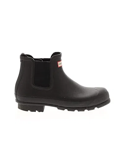 Pre-owned Hunter Rain Boots In Black