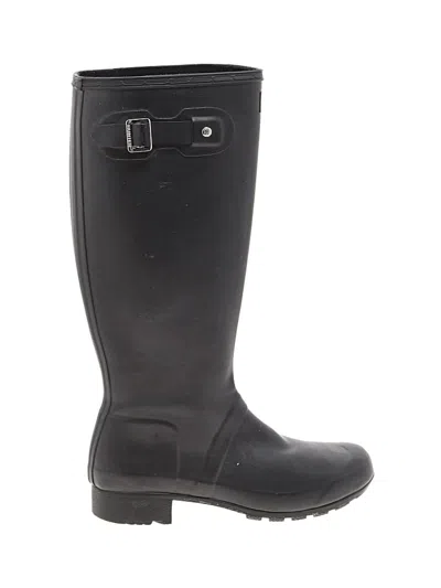 Pre-owned Hunter Rain Boots In Black