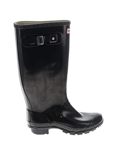 Pre-owned Hunter Rain Boots In Black