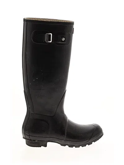 Pre-owned Hunter Rain Boots In Black
