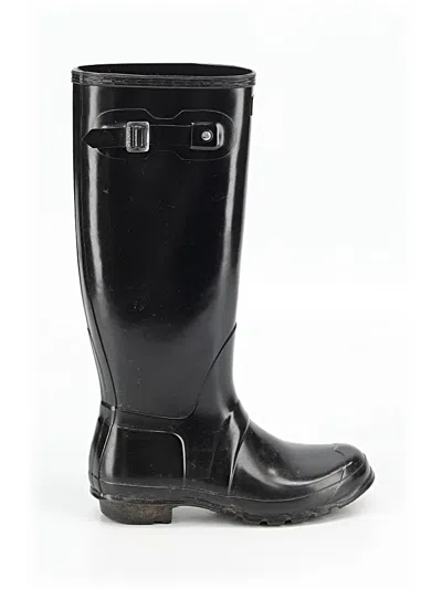 Pre-owned Hunter Rain Boots In Black