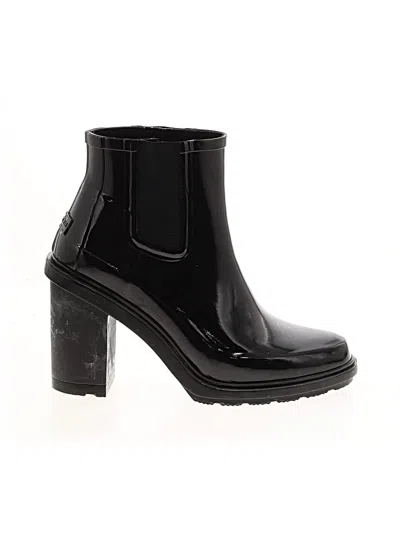 Pre-owned Hunter Rain Boots In Black