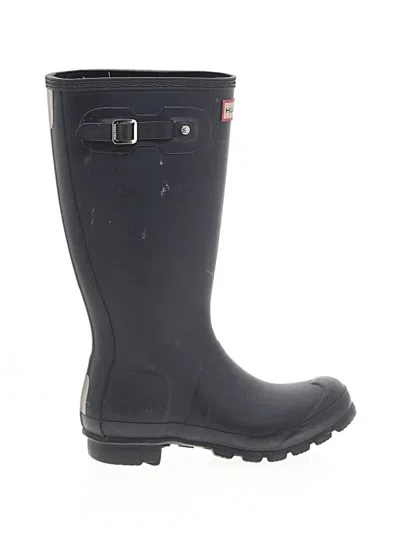 Pre-owned Hunter Rain Boots In Black