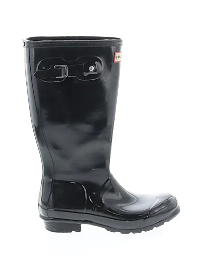 Pre-owned Hunter Rain Boots In Black