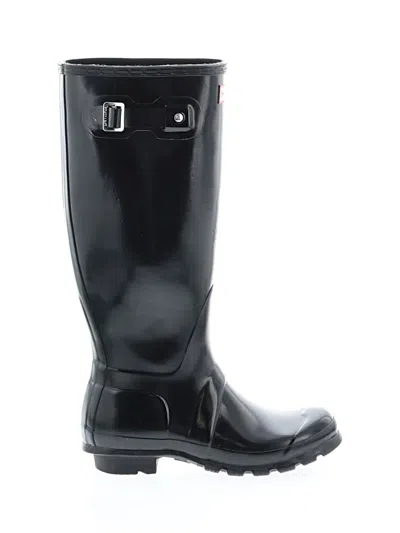 Pre-owned Hunter Rain Boots In Black