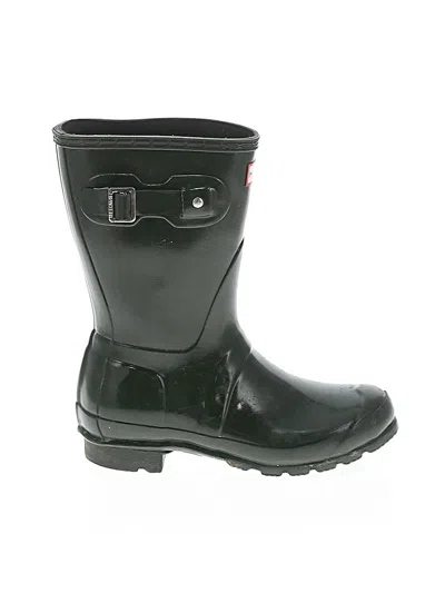 Pre-owned Hunter Rain Boots In Black