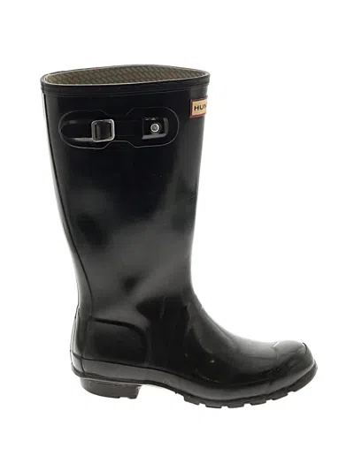 Pre-owned Hunter Rain Boots In Black
