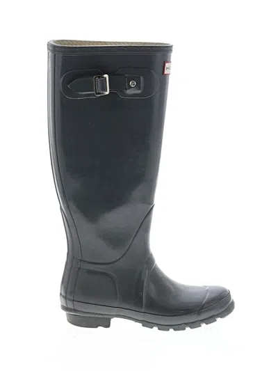 Pre-owned Hunter Rain Boots In Black