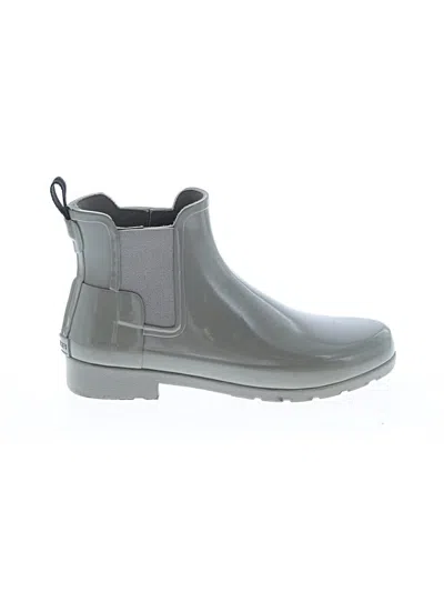 Pre-owned Hunter Rain Boots In Gray