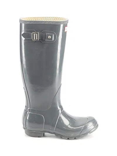 Pre-owned Hunter Rain Boots In Gray